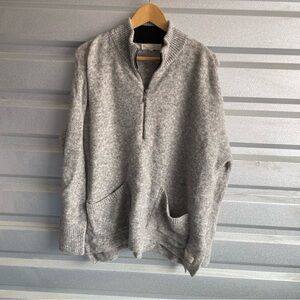 odd molly quarter zip alpaca sweater